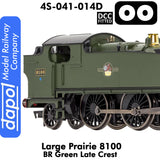 LARGE PRAIRIE 8100 BR Late Crest Steam Locomotive DCC Fitted | Dapol | 4S-041-014D