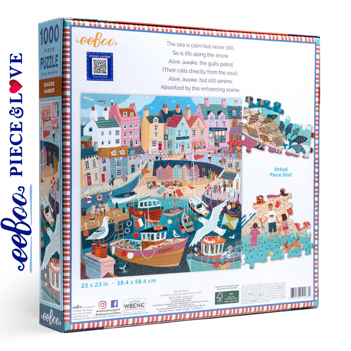 Seaside Harbour 1000 pc | eeBoo | PZTSEA