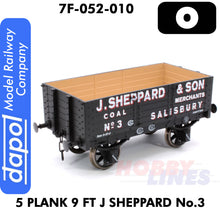 Load image into Gallery viewer, 5 Plank 9 Ft J Sheppard No3 1:43 O gauge Dapol 7F-052-010
