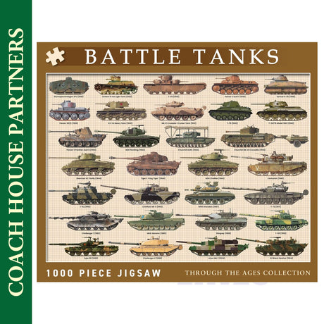 Battle Tanks -  Through the Ages - Jigsaw Puzzle 1000pc | Coach House Partners | CHP0152