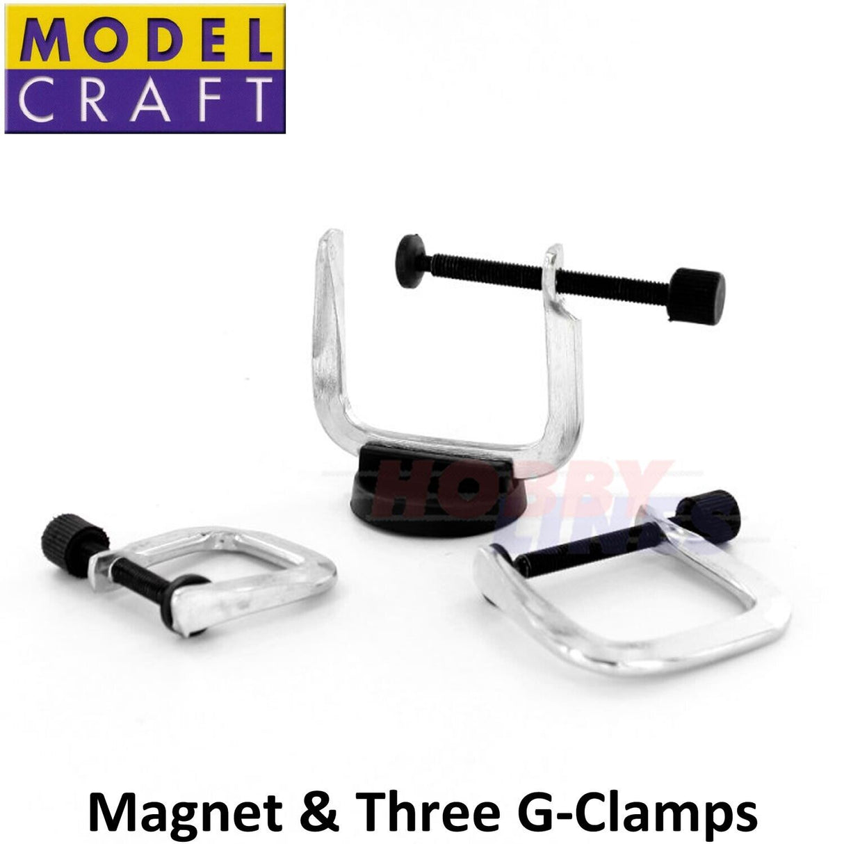 3pc G Clamp Set with Magnetic Base | Expo Tools | 71095