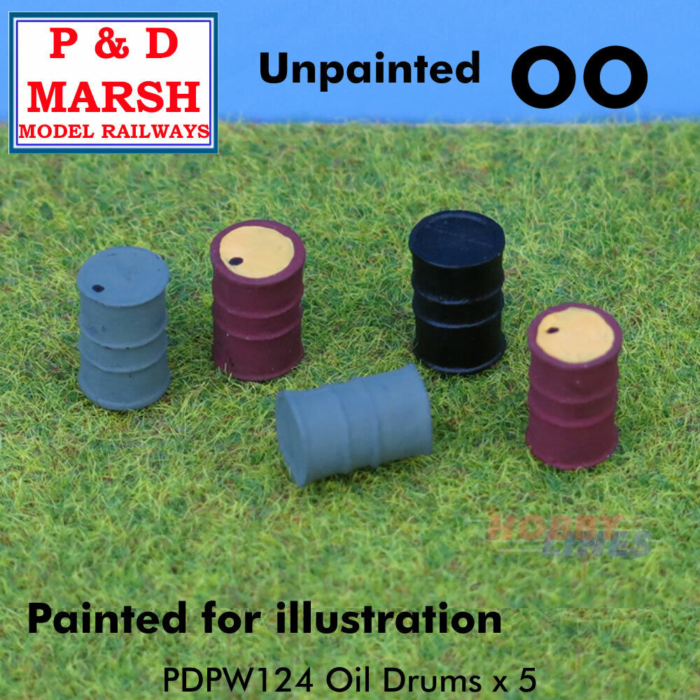 Oil Drums x 5 - Unpainted | P&D Marsh | PW124
