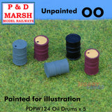 Oil Drums x 5 - Unpainted | P&D Marsh | PW124