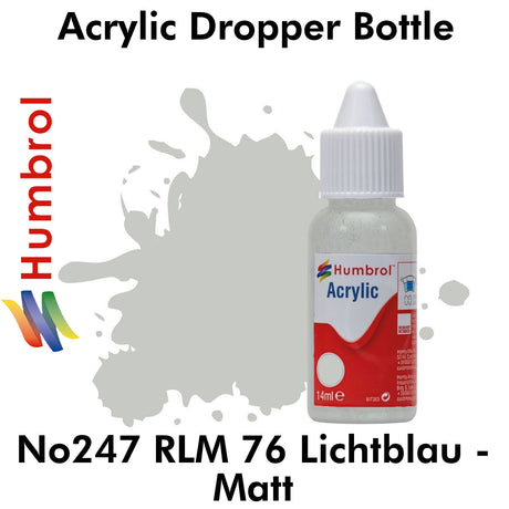 Acrylic Dropper - No.247 RLM 76 Lichtblau - Matt | Humbrol | DB0247