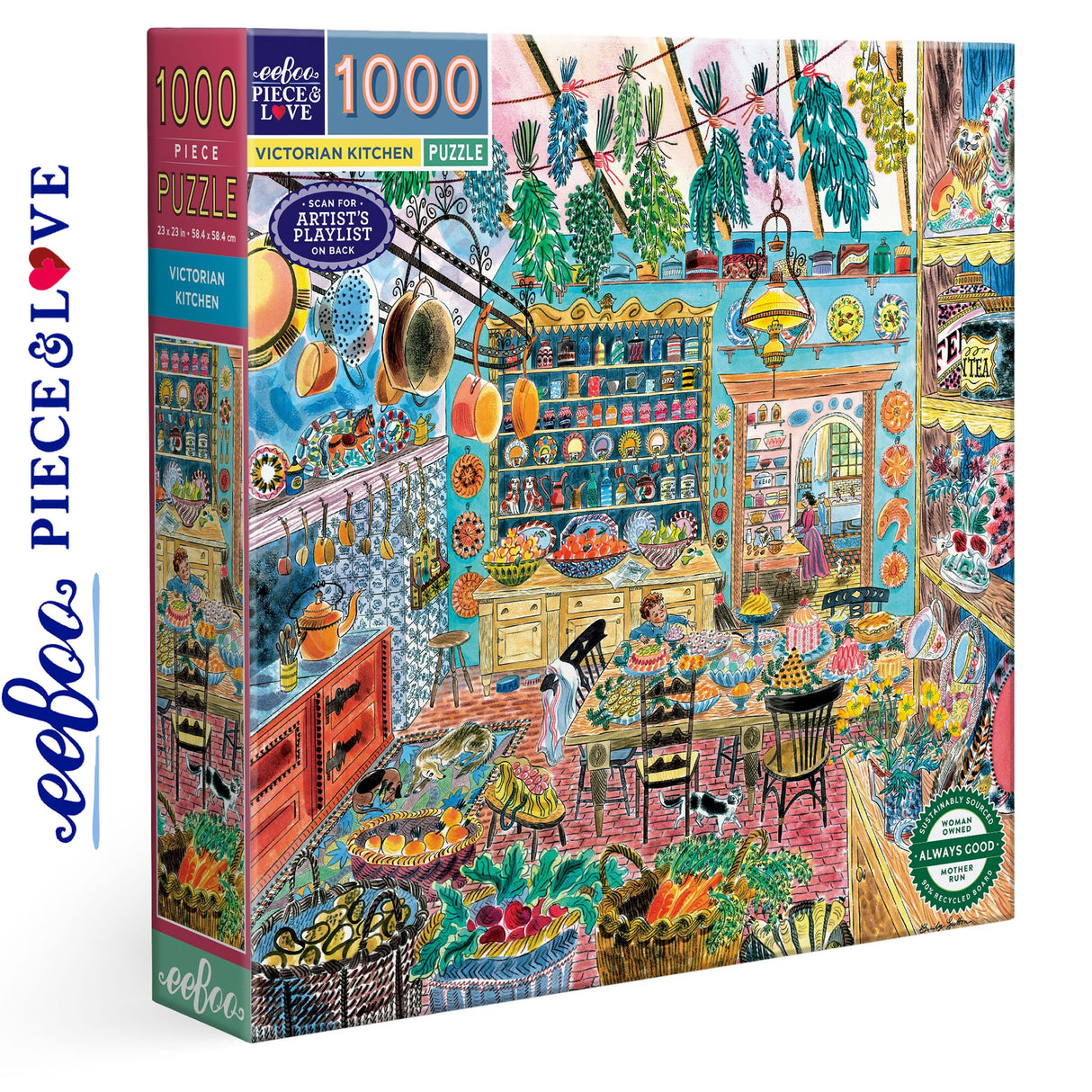 Victorian Kitchen 1000 pc Puzzle | eeboo | PZT733