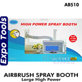 Airbrush SPRAY BOOTH High Power Large Portable w. Built in LED Light Expo AB510