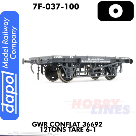 GWR Conflat 36692 12Tons Tare 6-1 Wagon | Dapol | 7F-037-100