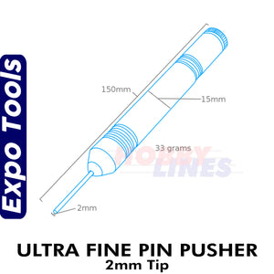 PIN PUSHER 2mm Ultra Fine ships model railways Expo Tools 75100