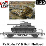 Pz.Kpfw IV Ausf.J & Ommr Rail Flatbed -  1/35 | Border Models | BT025