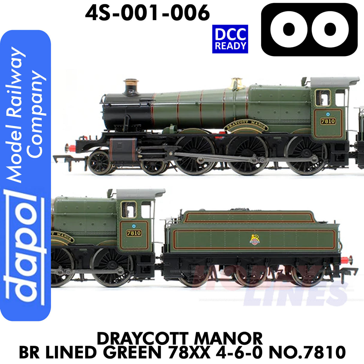 Draycott Manor BR Lined Green 78XX 4-6-0 No.7810 - DCC Ready | Dapol | 4S-001-006