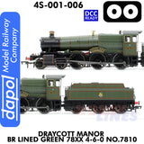 Draycott Manor BR Lined Green 78XX 4-6-0 No.7810 - DCC Ready | Dapol | 4S-001-006