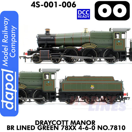 Draycott Manor BR Lined Green 78XX 4-6-0 No.7810 - DCC Ready | Dapol | 4S-001-006