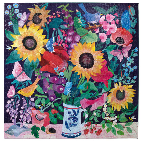 eeBoo SUMMER BOUQUET 1000 pc Square Jigsaw Puzzle Super Deluxe PZTSMB