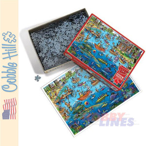 DoodleTown: Gone Fishing Cobble Hill puzzle 1000pc CH44503