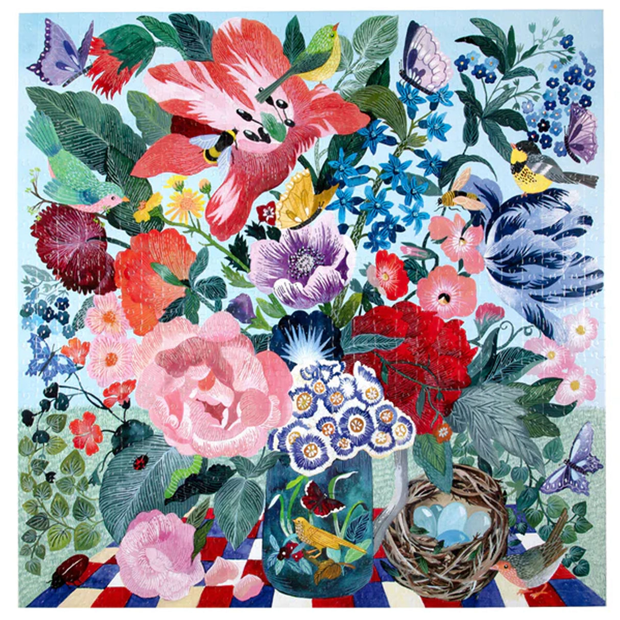 eeBoo SPRING BOUQUET 1000 pc Square Jigsaw Puzzle Super Deluxe PZT112