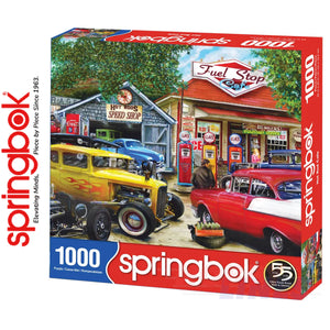 HOT ROD CAFÉ 1000 piece SPRINGBOK Jigsaw Puzzle Random Cut Super Deluxe