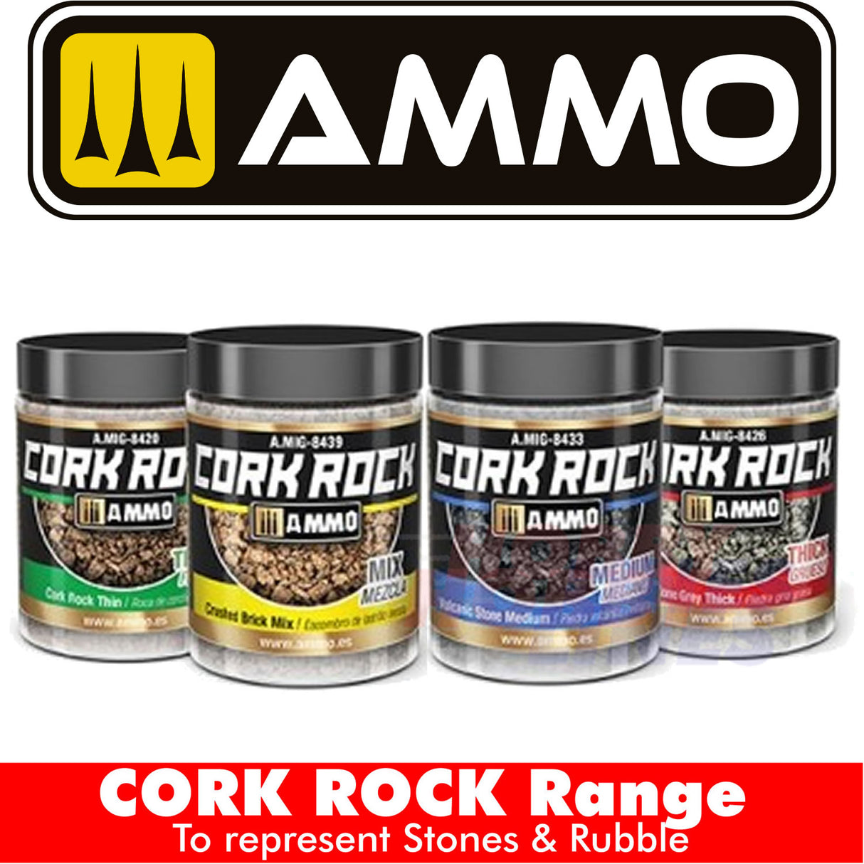 Cork Rock -  Volcanic Rock Thin  - 100ml Jar | Ammo by Mig Jimenez | MIG8432