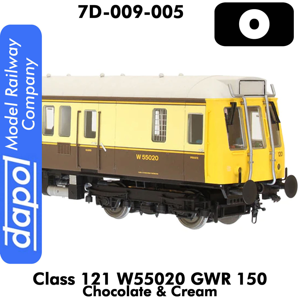 Class 121 W55020 GWR 150 Chocolate and Cream | Dapol | 7D-009-005
