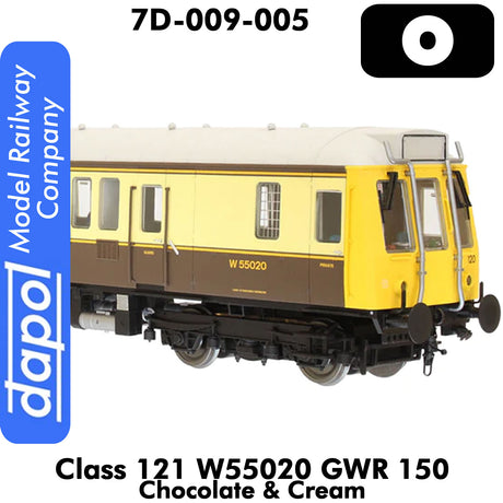 Class 121 W55020 GWR 150 Chocolate and Cream | Dapol | 7D-009-005
