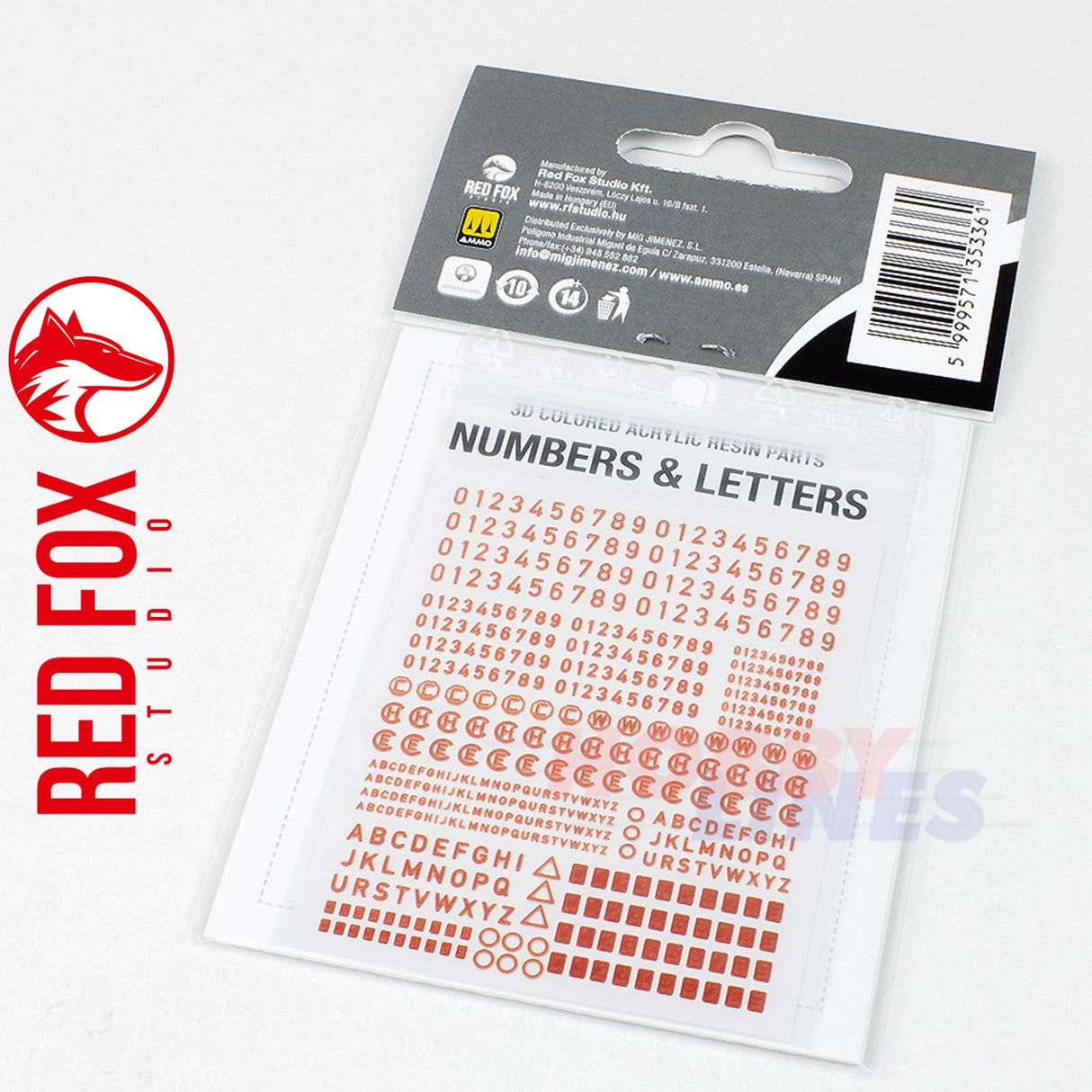 Numbers Letters US AFV’s vol.01 1:35 3D Acrylic decals Colored Resin RFSQS-35017