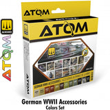 ATOM German WWII Accessories Set -12 20ml Acrylic Paint | Ammo by Mig Jimenez 