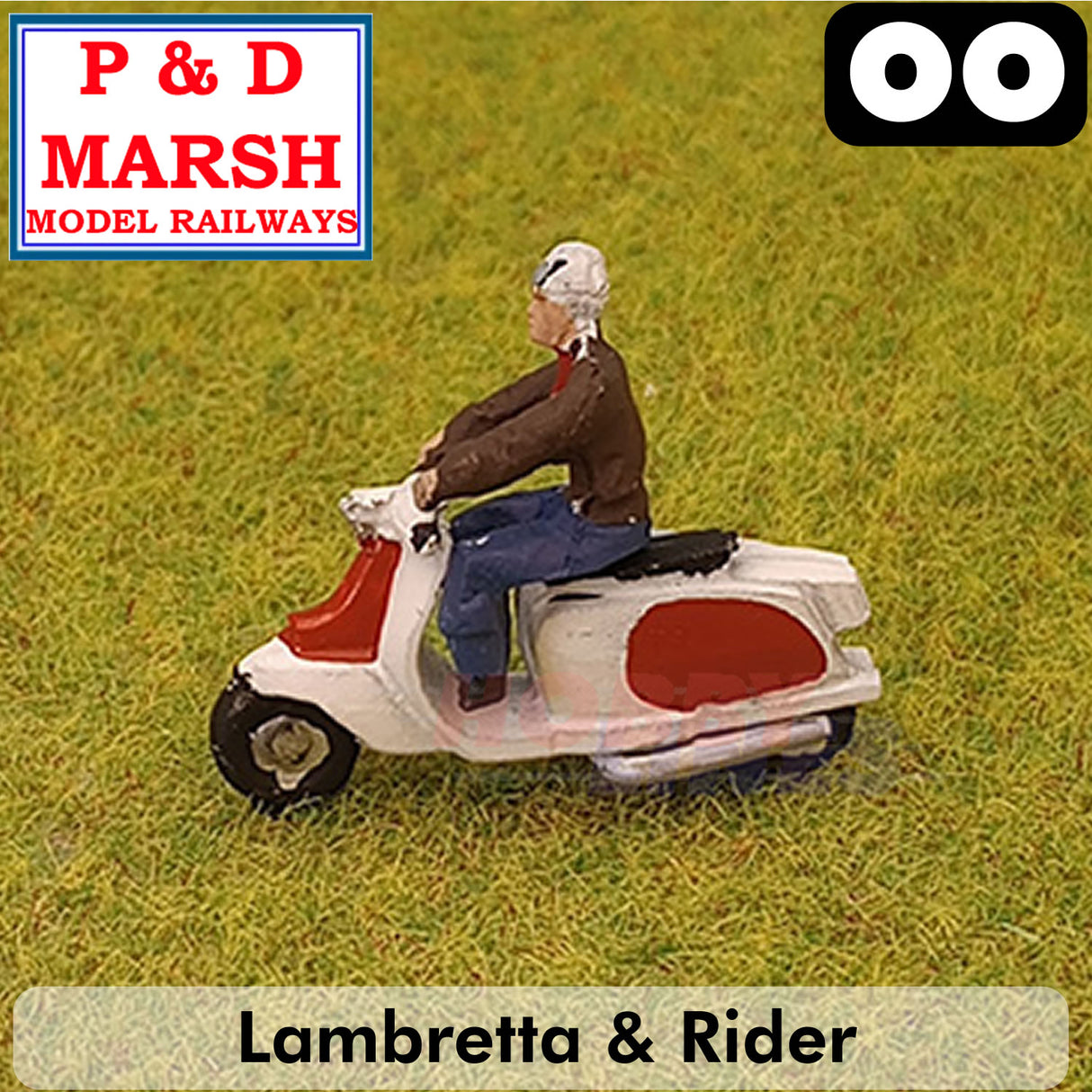 Lambretta & Rider - 2 Tone Colour - 1:76 | P&D Marsh | Z105