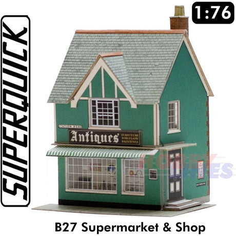 SUPERMARKET & SHOP 1:72 OO HO Gauge Railways Building Series B B27 SuperQuick