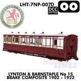 Lynton & Barnstaple No.15 Brake Composite - DCC - 1:43.5 OO | LHT-7NP-007D