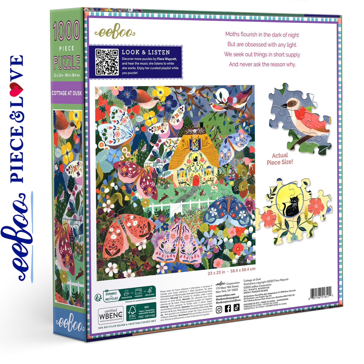 Cottage at Dusk 1000pc Puzzle | eeBoo | PZT511