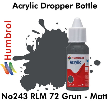 Acrylic Dropper - No.243 RLM 72 Grun - Matt | Humbrol | DB0243