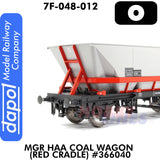 MGR HAA Coal Wagon Red Cradle - #366040 | Dapol |7F-048-012