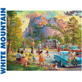 Family Road Trip - Mount Rushmore - 1000pc Jigsaw Puzzle | White Mountain | 2088pz