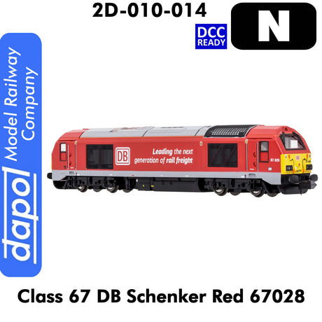 CLASS 67 DB SCHENKER RED 67028 DCC Ready loco N 1:148 | Dapol | 2D-010-014