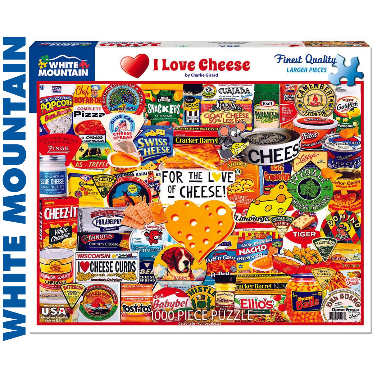 I Love Cheese - 1000pc Puzzle | White Mountain | 1578pz