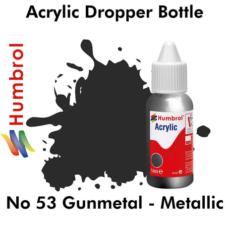 Acrylic Dropper - No 53 Gunmetal - Metallic | Humbrol | DB0053