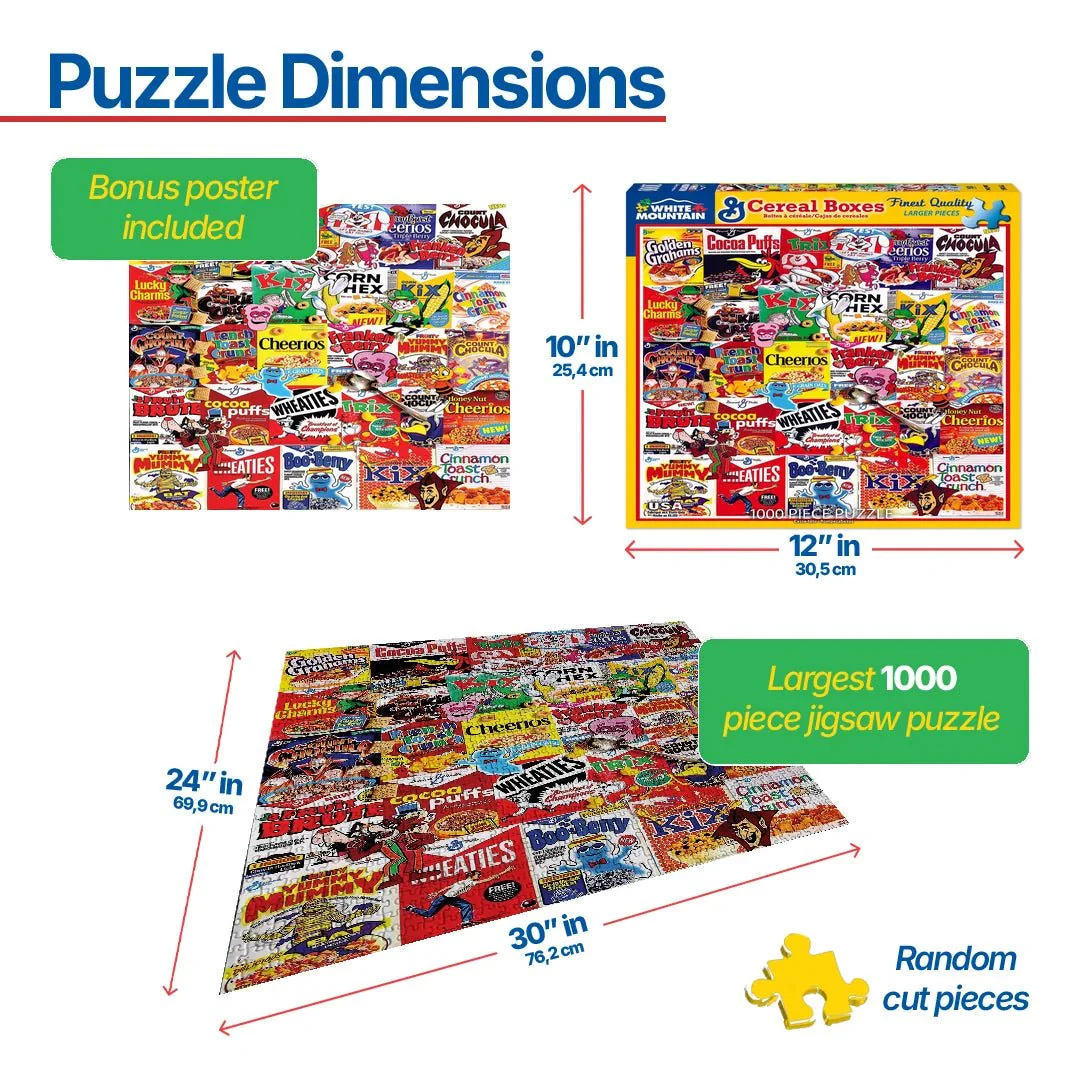 Cereal Boxes - 1000pc Puzzle | White Mountain | 1261pz