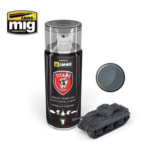 Titan Hobby Panzergrau Matt Primer (German Dark Grey) 400Ml Ammo by Mig Jimenez