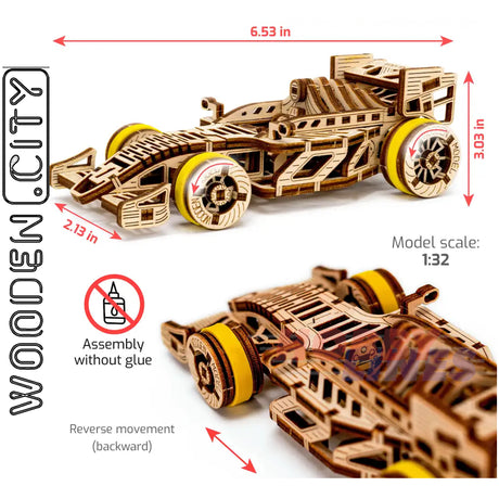 Grand Prix Car - 3D Puzzle | Wooden City | WR326