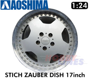 Aoshima Wheels & Tyres STICH ZAUBER DISH 17inch 1:24 Set of 4 Tuned Parts 06117