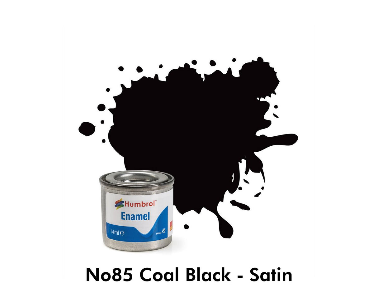 Enamel Tinlets No 85 Coal Black Satin