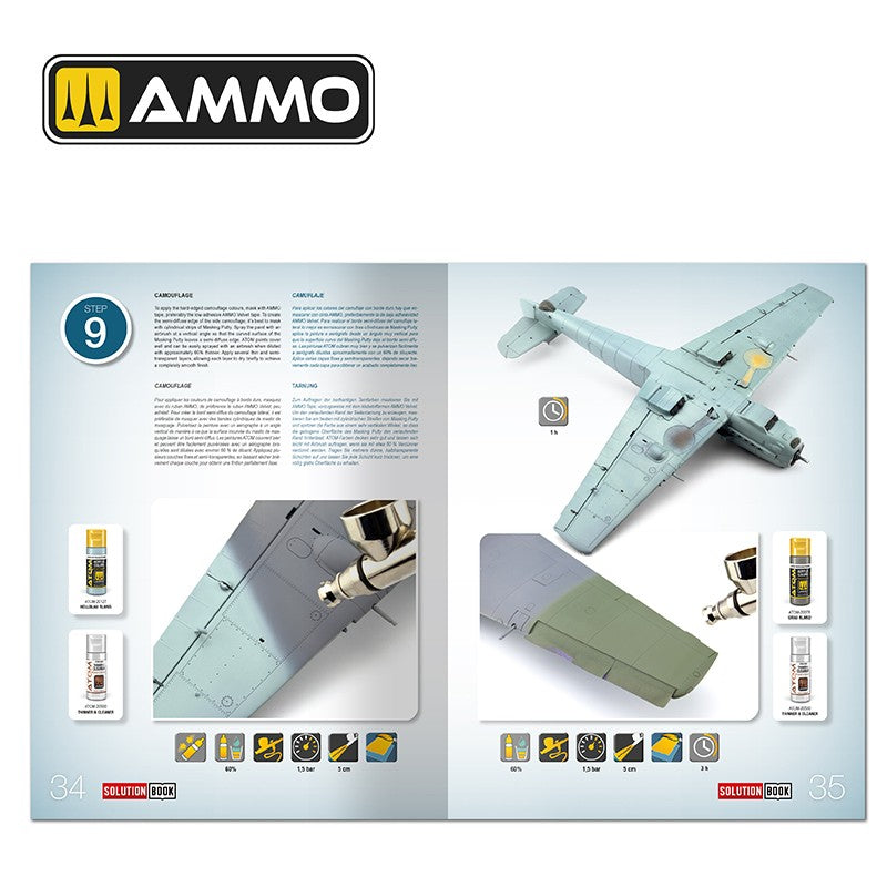 Solution Book 25 - How to Paint Early WWII Luftwaffe Aircraft (Multilingual Book) | Ammo by Mig Jimenez | MIG6530