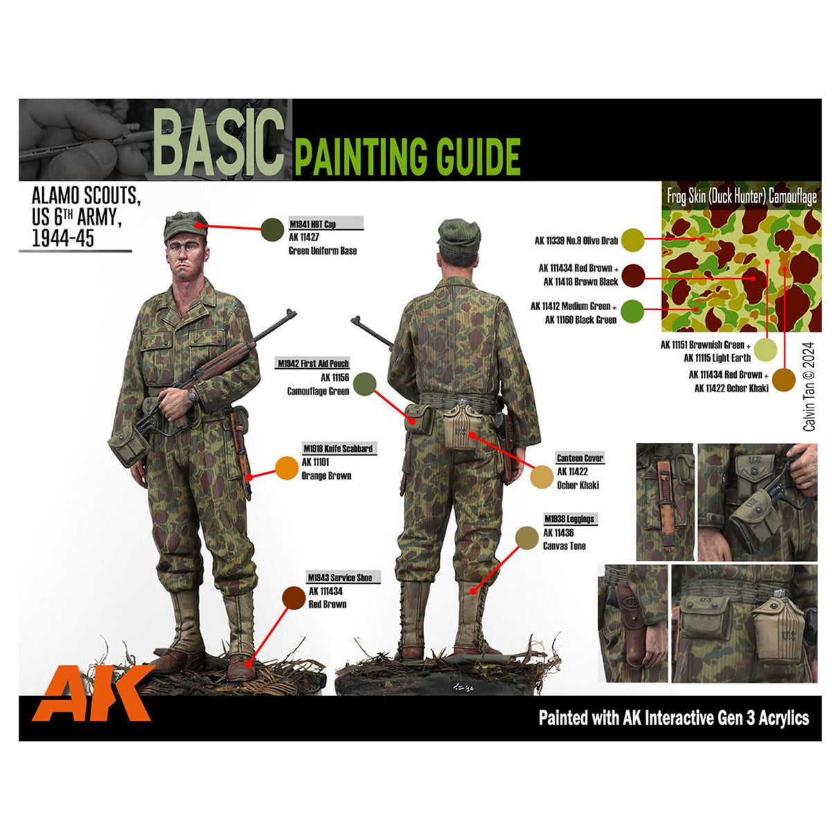 Adam Wilder - WWII & Modern US Colours - 3G Acrylic Paint x 18  | AK Interactive | AK11763