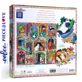 eeBoo CATS IN THE WINDOW 1000 pc Square Jigsaw Puzzle Super Deluxe PZTCIW