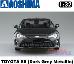 Toyota GT86 (Dark Grey Metallic) Snap Together GT 86 1:32 scale kit Aoshima 0559