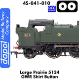 LARGE PRAIRIE 5134 GWR SHIRT BUTTON DCC Ready Steam Locomotive | Dapol | 4S-041-010