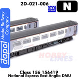 Class 156 DMU 156419 National Express East - DCC Ready | Dapol | 2D-021-006