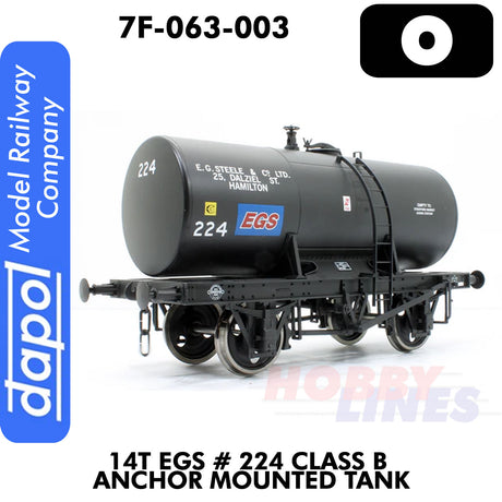 14T EGS #224 Class B Anchor Mounted Tank|  Dapol | 7F-063-001