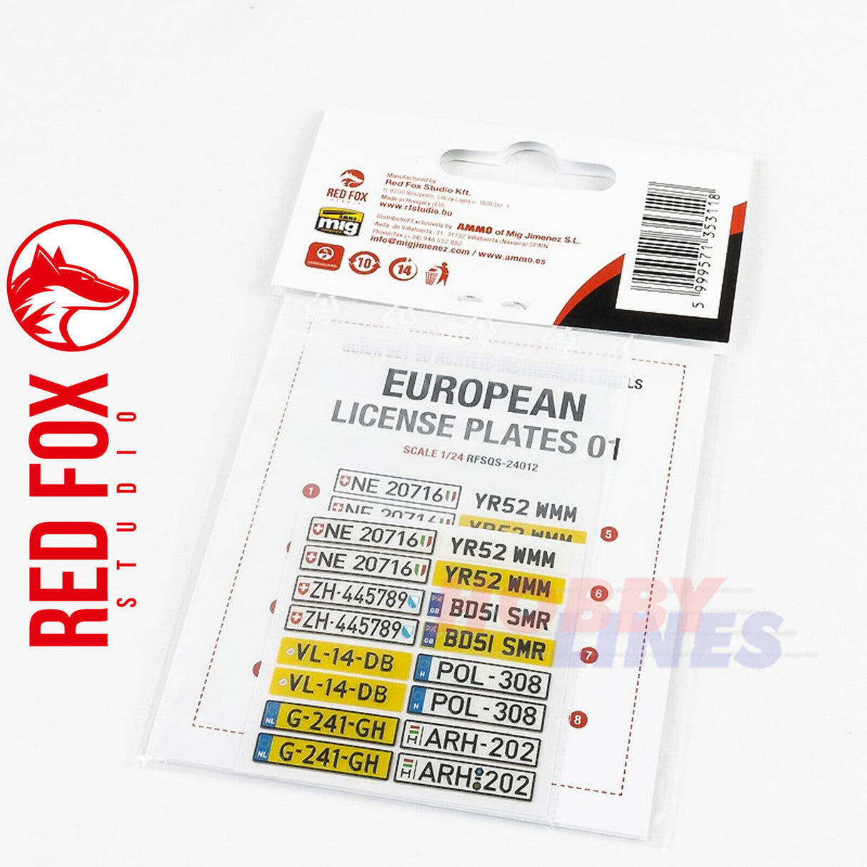 1/24 European Lincense plates vol.01
