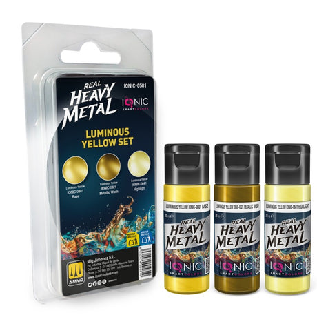 Real Heavy Metal - Luminous Yellow Set - 3 x 20ml | IONIC | IONIC0581