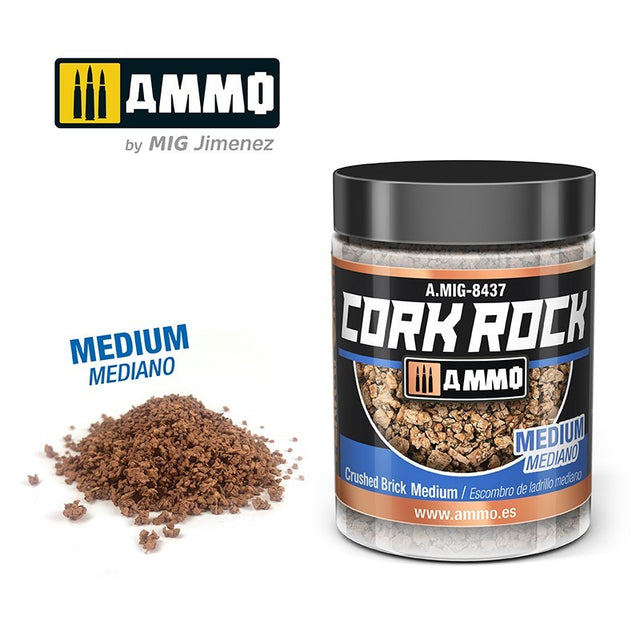 Cork Rock -  Crushed Brick Medium - 100ml Jar | Ammo by Mig Jimenez | MIG8437